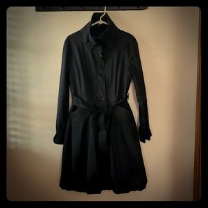 Belle Fare black balloon bottom trench coat LG